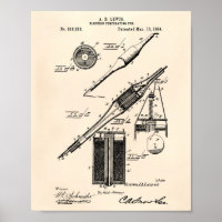 Stylo électrique 1894 Brevet Art Vieux Poivre