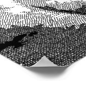 Poster Stylo et chat d'encre (Coin)