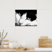 Poster Stylo et chat d'encre (Cuisine)