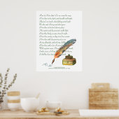 Poster Stylo et encre (Cuisine)