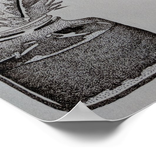 Poster Stylo et encre, Plume et encre, plume mariage (Coin)