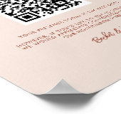 Poster Stylo retro Peach Pink Honeymoon fund Code QR (Coin)