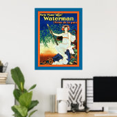 Poster Stylo Waterman français ~ Publicité Vintage (Bureau à domicile)