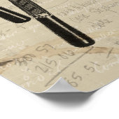 Poster Stylos de fontaine et Watchface avec des notes (Coin)