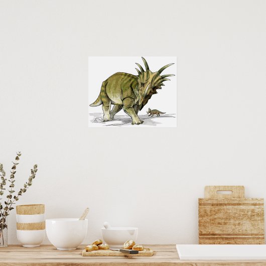 Poster Styracosaurus - Dinosaure crétois (Cuisine)