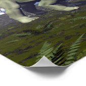 Poster Styracosaurus dinosaures allant à l'eau - rendu 3D (Coin)