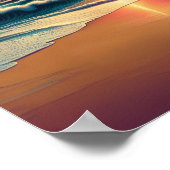 Poster Sublimation psychédélique céleste de la plage du c (Coin)