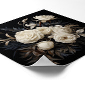 Poster Sublimation vintage du modèle floral neutre (Coin)