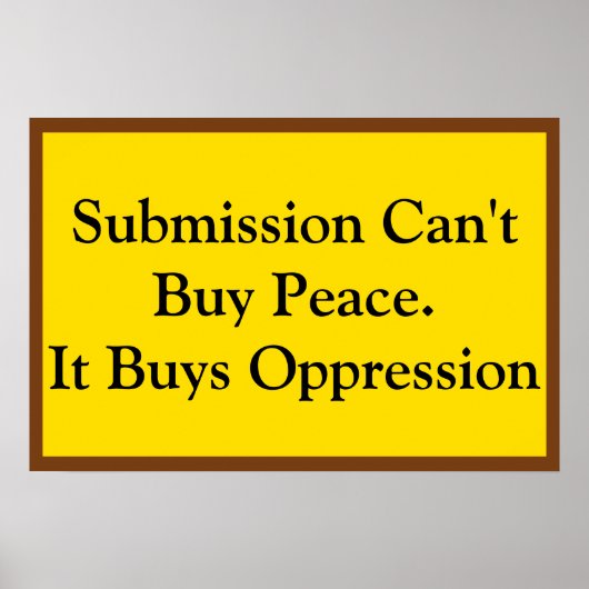 Poster Submission Can't Buy Peace (Devant)