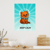 Poster Subnautica Conserver le calme Kitty Couleur fixe (Cuisine)