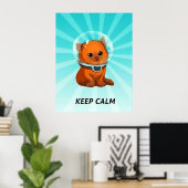 Poster Subnautica Conserver le calme Kitty Couleur fixe (Bureau à domicile)