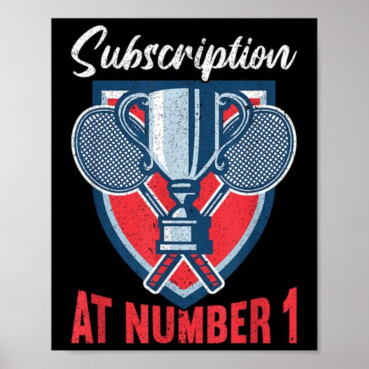 Poster Subscription At Number 1 Funny Badminton  (Devant)