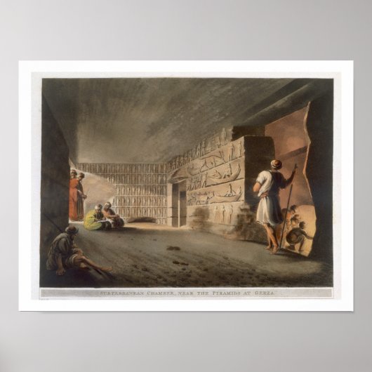 Poster Subterranean Chamber near the Pyramids at Geeza (Devant)