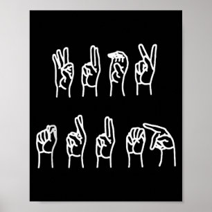 Poster Subtil anti-trump ASL Langue des Signes Tank Top