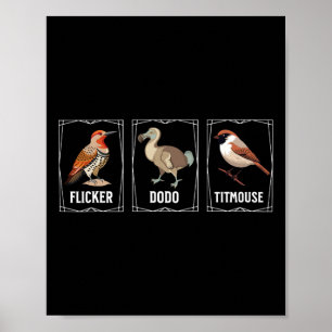 Poster Subtil Bird Anti Trump Shirt Bird Flicker Dodo Tit
