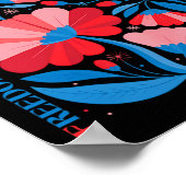 Poster Subtil Liberté Démocratie Vérité Boho Floral 4 Jui (Coin)
