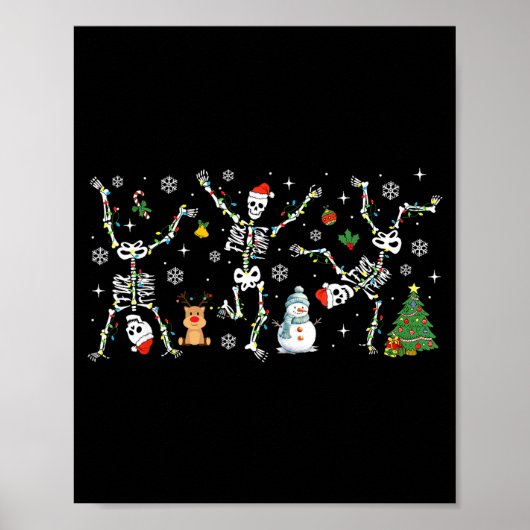 Poster Subtle Anti Trump Hidden Message Dancing Skeleton (Devant)