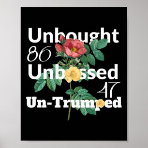 Poster Subtle Floral Unbuy Unbossed Non-trumped. 8647 R