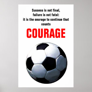 Poster Succès Courage Football Football Inspiration