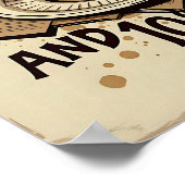 Poster Succès et café - Drôle motif Vintage (Coin)