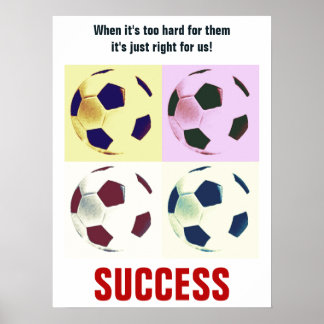 Poster Succès Football Football Motivation Inspiration