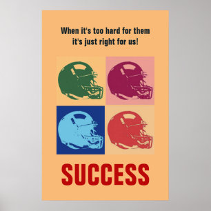 Poster Succès Football Motivationnel Inspirationnel PopAr