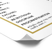 Poster Succès La valeur nutritive Inspiration (Coin)