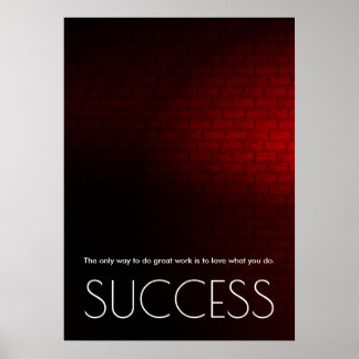Poster Succès Motivation tendance Stylish Red Wall