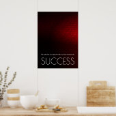 Poster Succès Motivation tendance Stylish Red Wall (Cuisine)