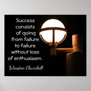 Poster Success Art Print ~~ Winston Churchill