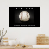 Poster Success Baseball Artwork Motivational Inspire (Cuisine)
