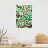 Poster Succulent Cactus Pots Plante Vert Cactus Jardin (Cuisine)