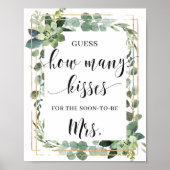 Poster Succulent Combien de baisers pour le bientôt à sig (Devant)