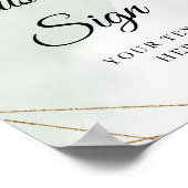 Poster Succulent eucalyptus cadre or panneau personnalisé (Coin)