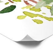 Poster Succulent Foliage Aquarelle Retraite Bienvenue (Coin)