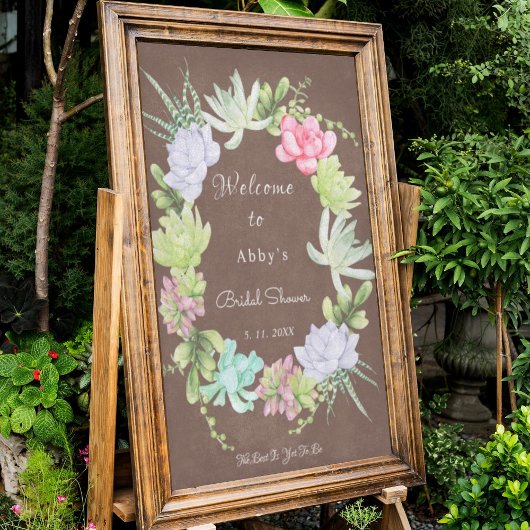 Poster Succulent verdure Fête des mariées de couronne Bie