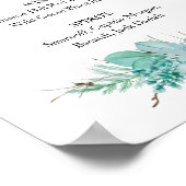 Poster Succulent verdure Mariage Bar Menu Boire Signal (Coin)