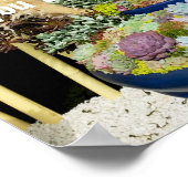 Poster Succulents colorés à l'herbe argentée (Coin)