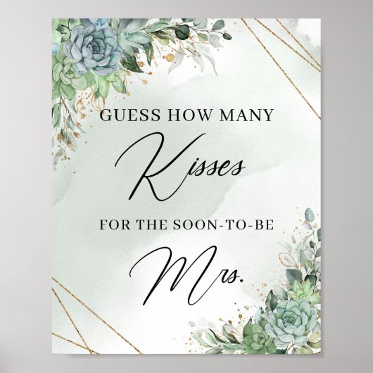 Poster Succulents Combien de baisers pour la future Mme. (Devant)