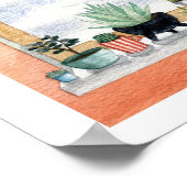 Poster Succulents et Golden Gate Bridge (Coin)