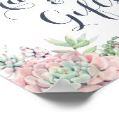 Poster Succulents Floral Blush Green Cartes Cadeaux Symbo (Coin)
