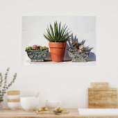 Poster Succulents pointillés (Cuisine)