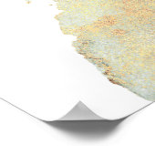 Poster Succulents Verdure or Aquarelles Mariage (Coin)