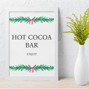 Poster Succursale de Noël Baby shower de cacao chaud