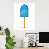 Poster Sucette glacée bleue (Bureau à domicile)