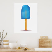 Poster Sucette glacée bleue (Cuisine)