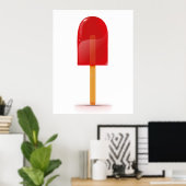 Poster Sucette glacée rouge (Bureau à domicile)