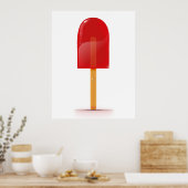 Poster Sucette glacée rouge (Cuisine)