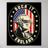 Poster Suck It England George Washington 1776 Usa Funny 4 (Devant)