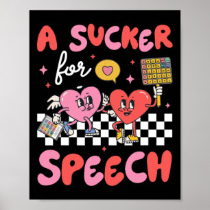 Poster Sucker pour la thérapie de la parole Slp Coeur Aim